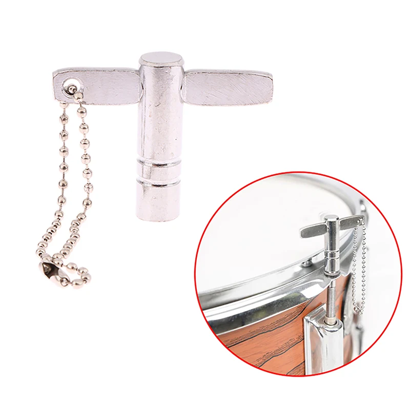 

1Pc Universal Metal Drum Key T-type Drum Tuning Key Adjust Silver Wrench For Tuning Drum Percussion Instruments Parts