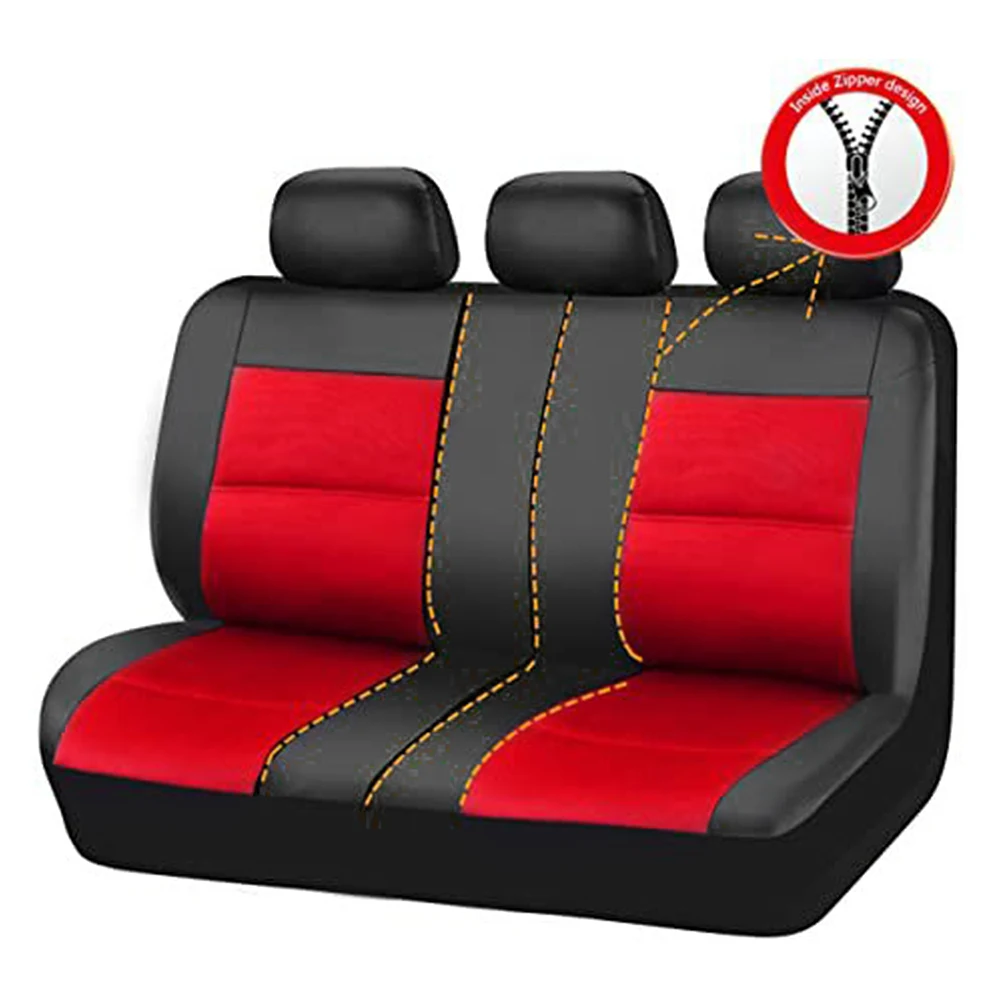 

Leather Car Seat Cover Set Cushion Interior For Volkswagen VW Touareg Van T4 T6 Volante Eso E-bora Touran Arteon pointer Mk1