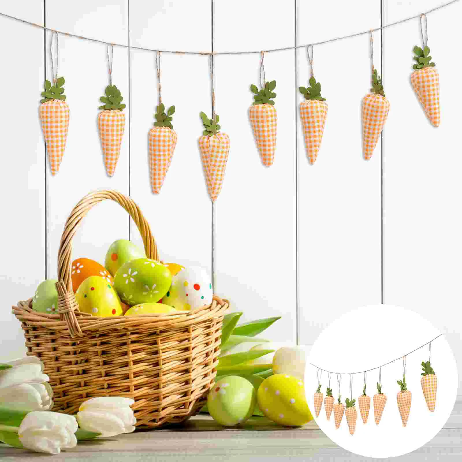 

Easter Carrot Banner Garland Hanging Ornaments Decor Themedecorations Carrots Artificial Lovely Tree Pendant Decoration Ornament