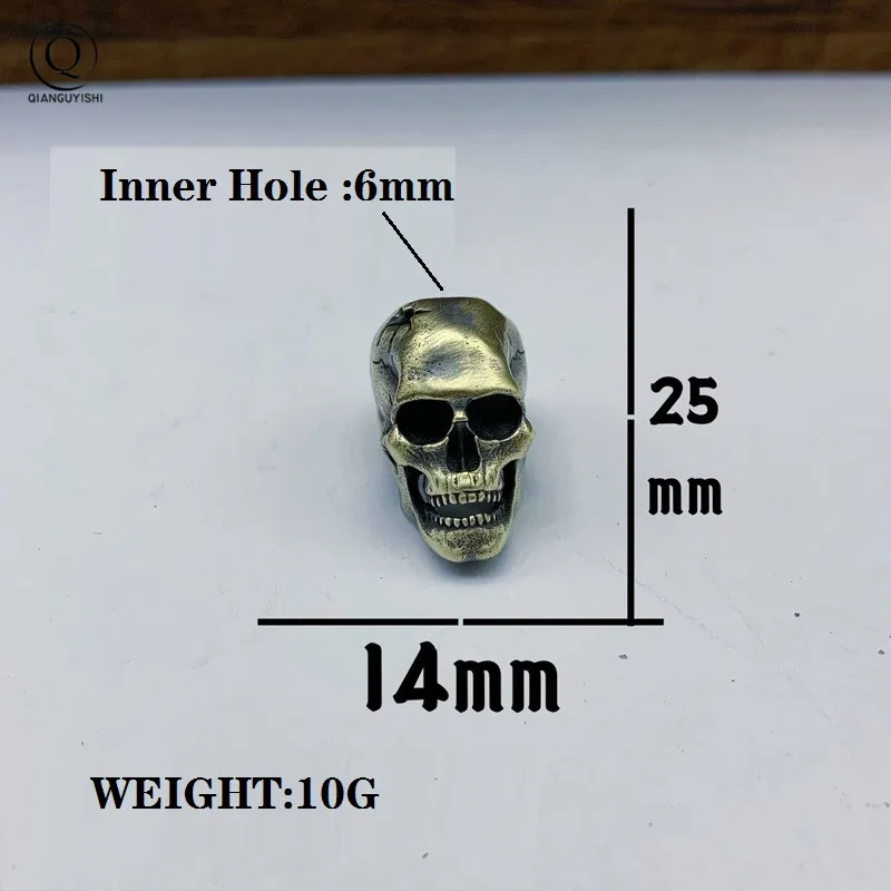 EDC бусы на веревочке в стиле панк Череп ретро латунный зонт веревка шнурок