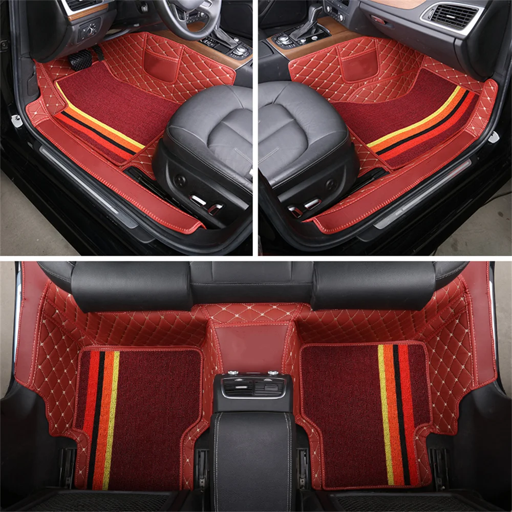 Custom Fit Car Floor Mat For Most Of 5 Seaters Vehicle Interior Accessories  ECO Leather Full Carpet Set For 95% 5 Seats Cars images - 6