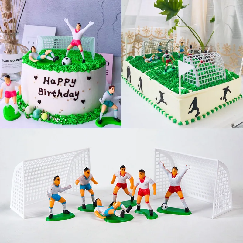 

Football Boy Cake Decorations Soccer Players Doll Cupcake Topper One 1st Football Theme Happy Birthday Party Decor Sport Kids