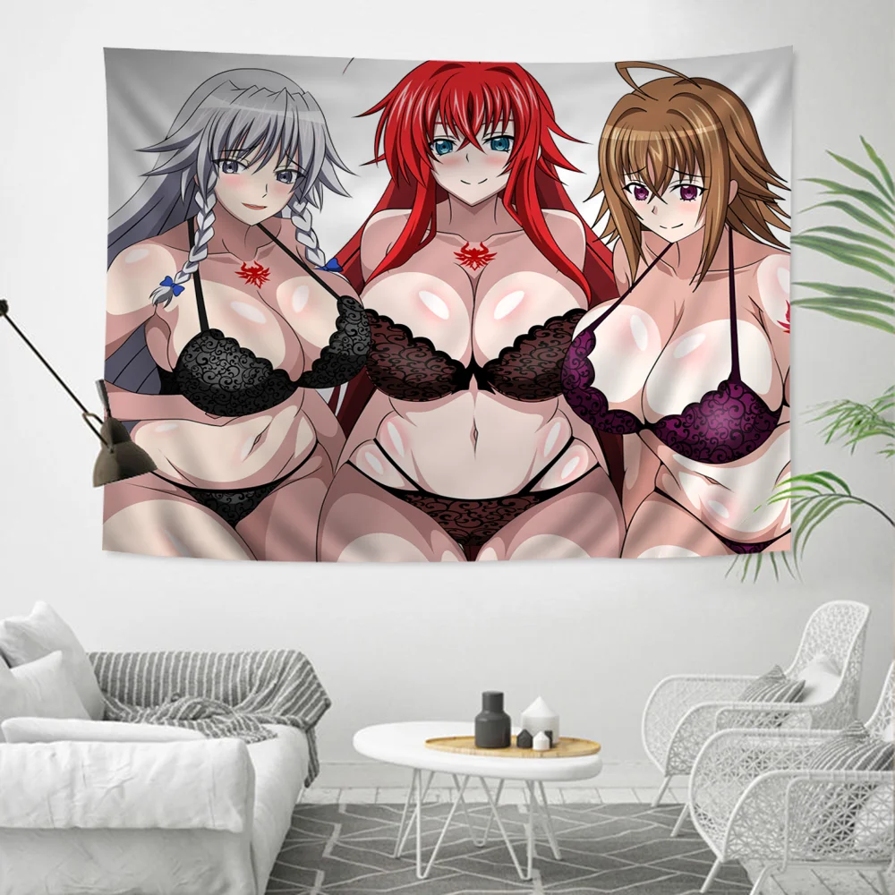 Декоративный гобелен с рисунком в стиле аниме для старшей школы