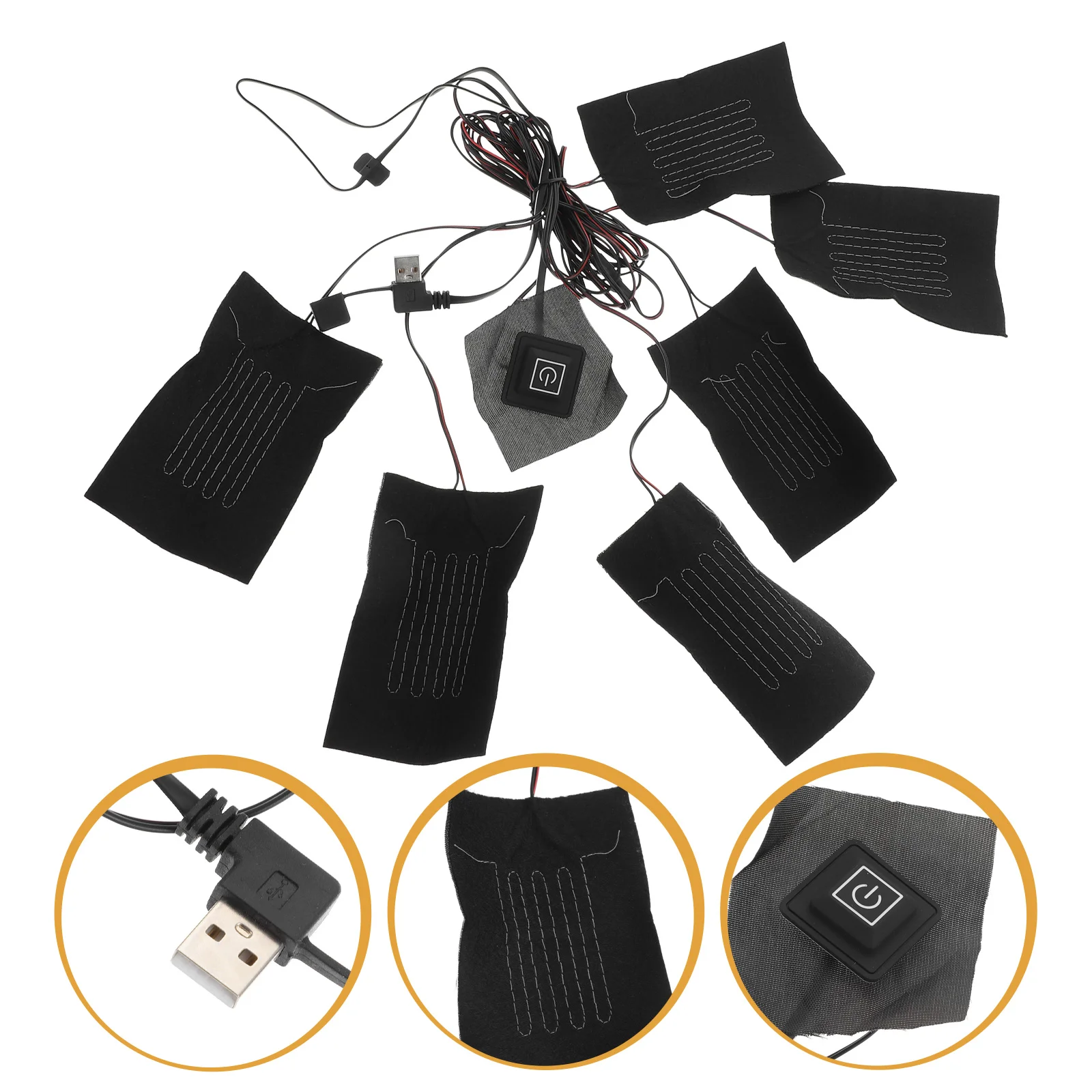 

Heating Pad Heated Electric Clothes Heater Sheet Mat Device Cloth Blanket Winter Carbon Fiber Pads Warmer Coat Piece Usbknee