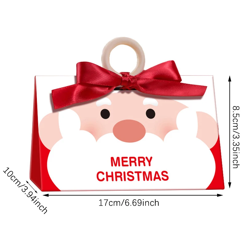 

1pc Merry Christmas Paper Packaging Box Santa Claus Favor Gift Box Happy New Year Chocolate Candy Box Party Supplies 17*10*8.5cm