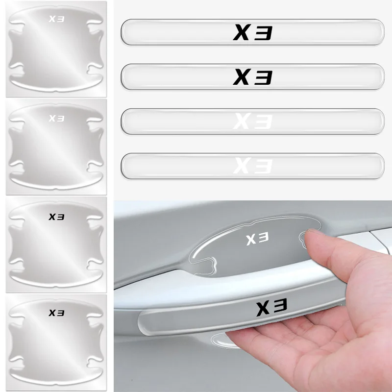 8 шт. ТПУ дверная ручка наклейка на запястье защита от царапин столкновений