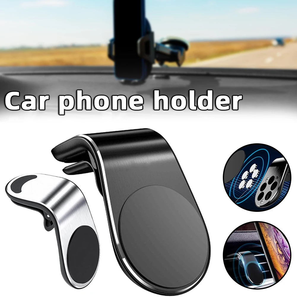 

Magnetic L-Type Universal Phone Holder in Car Phone Stand Clip for Mount Car Magnetic Phone Holder Suit to All Model Cellphone