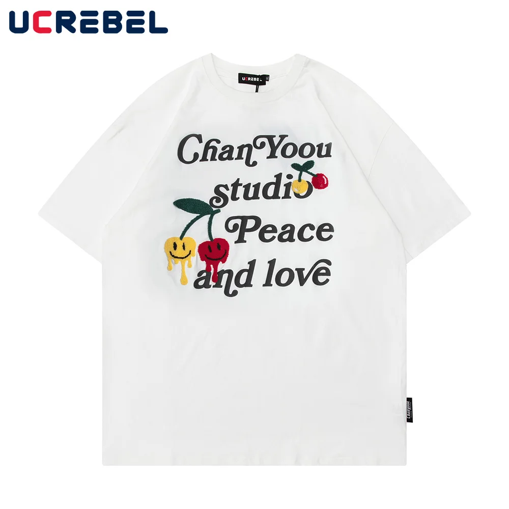 

Футболка мужская хлопковая с коротким рукавом, Базовая рубашка с принтом букв, с открытыми плечами, с круглым вырезом, уличная одежда свобод...