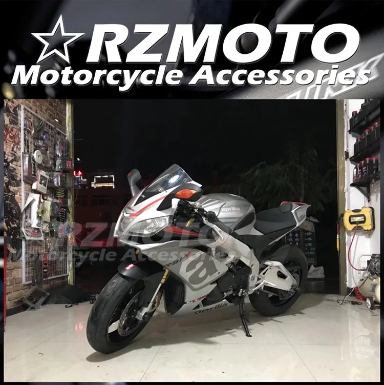 

Обтекатели для мотоцикла из АБС-пластика для Aprilia RSV4 1000 2009 2010 2011 2012 2013 09 10 11 12 13 14, матовое серебро, 4 подарка