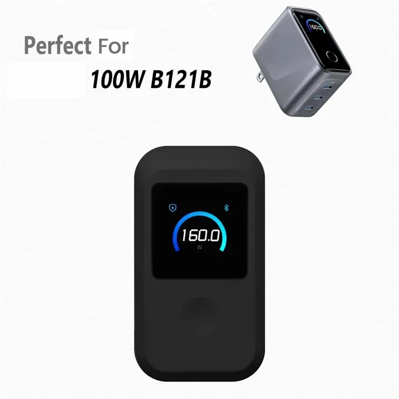 Фото Силиконовый чехол DT21 Geiomoo для Anker Prime 160W, мягкий, гибкий, устойчивый к царапинам защитный чехол, черный №4