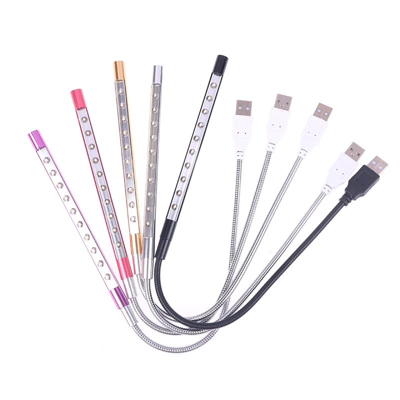

USB-лампа для чтения, гибкая USB-лампа для ноутбука, компьютера, 10 дюймов