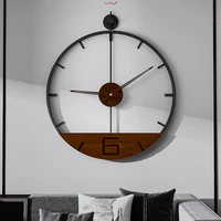 modern silent wall clock wood digital design large live home decor wall watches art luxury horloge murale room decoration