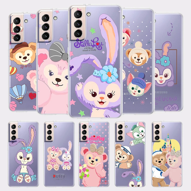 

Disney StellaLou Cute Rabbit Phone Case for Samsung Galaxy S23 S22 S21 S20 FE Ultra S10 Plus Lite Transparent Silicone Fundas
