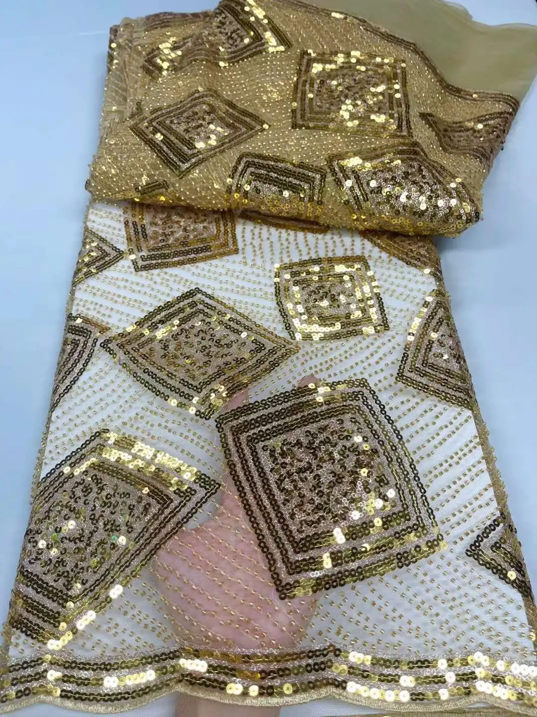 

Высококачественная ткань из бисера с вышивкой из бисера французское Тюлевое кружево африканская ткань для вечерних платьев длинное платье