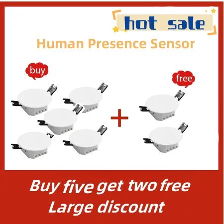 

1/4/7pcs Tuya ZigBee Smart Human Presence Sensor Micro-motion Detect Human Motion Detector Consumer Electronics