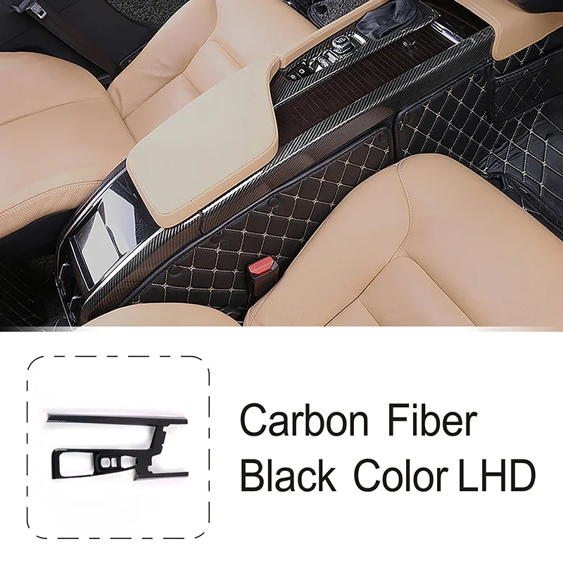 

Автомобильная консоль из углеродного волокна, панель переключения передач, декоративная рамка, наклейка для Volvo Volvo S90 2017-2021, аксессуары для интерьера с левым рулем