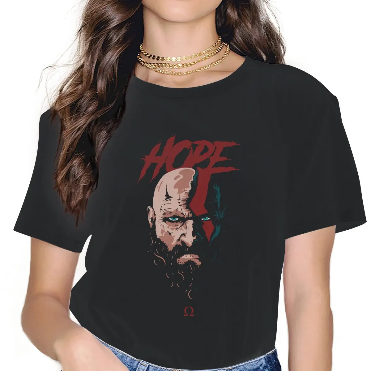 

Women Kratos Hope T Shirts God of War Game Cotton Clothing Awesome Short Sleeve O Neck Tees Gift Idea T-Shirt