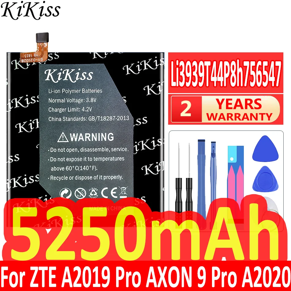 

Мощная батарея 5250 мАч KiKiss li39t44p8h756547 для ZTE A2019 Pro AXON 9 Pro A2020 A2020N2 Axon 10 Pro