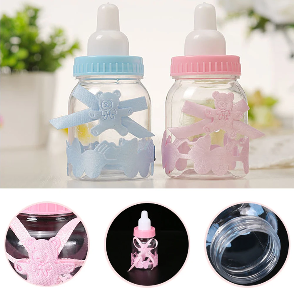 

Fillable Bottle Baby Shower Favors Decor Feeding Bottle Fillable Bottles Candy box Baptism Christening Keepsake