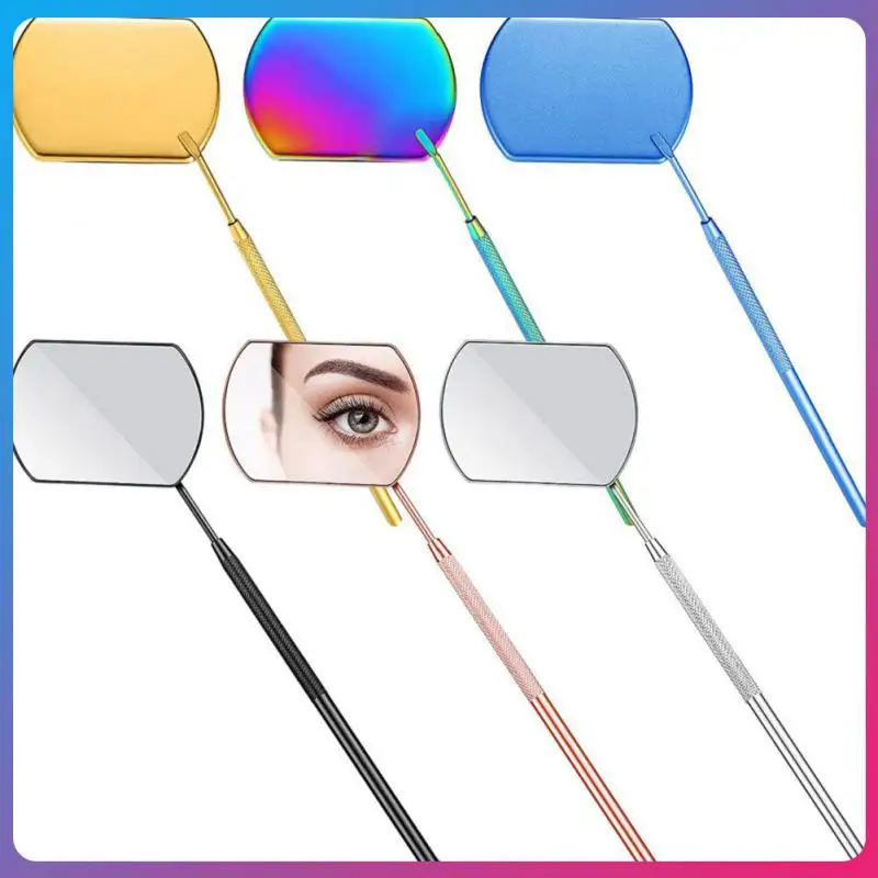 

Portable Checking Oval Lash Mirror Eyelash Beauty Long Handle Mirror For Checking False Eyelash Extension Grafting Tools