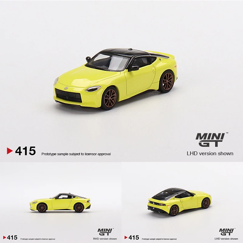

MINI GT 1:64 Fairlady Z 400Z Proto Spec 2023 Ikazuchi Yellow Alloy Diorama Car Model Collection Miniature Carros 415 In Stock