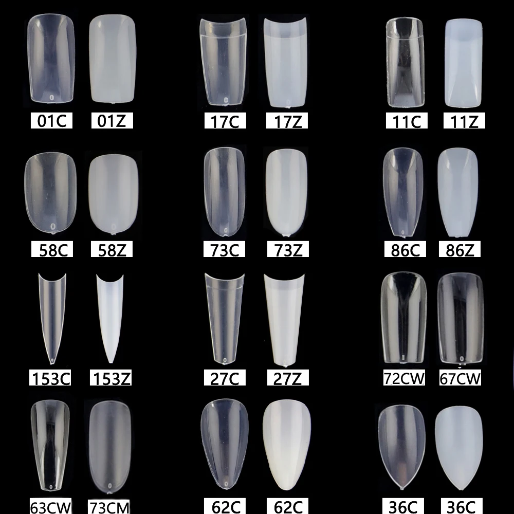 

50/60PCS Clear Transparent Matte Fake Nails Full/Half Coverage False Nails Tips Long Almond Water Drop For Nails Press On Nails