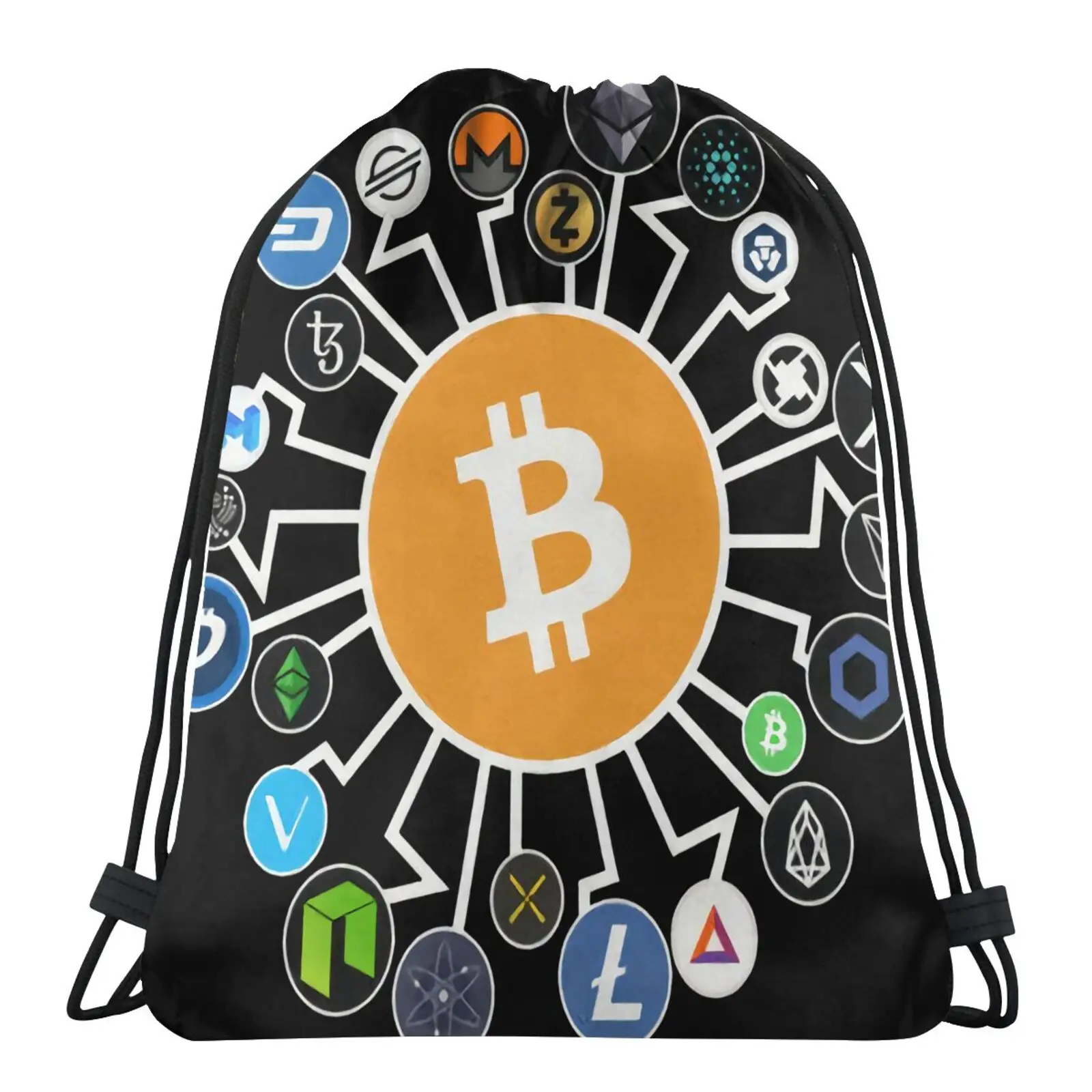 

Сумка для женщин из аниме криптовалюты и биткоина Chainlink Xrp 2168, сумка, сумка для шнура, сумка для чемоданов, Детская тканевая сумка