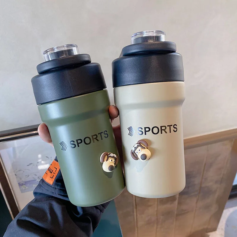 

Water Bottle Coffee Cup Mug Thermos Stainless Steel Mugs Beer Wide Mouth Opening Drinkware Tumbler with Straw Drink Keep Cold