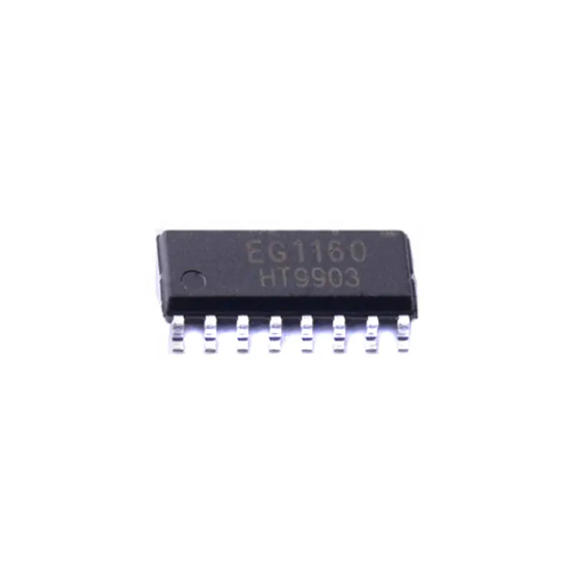 

10PCS EG1160 600V withstand voltage, current+2A/-2.5A, high-voltage high current half bridge driver chip SOP16