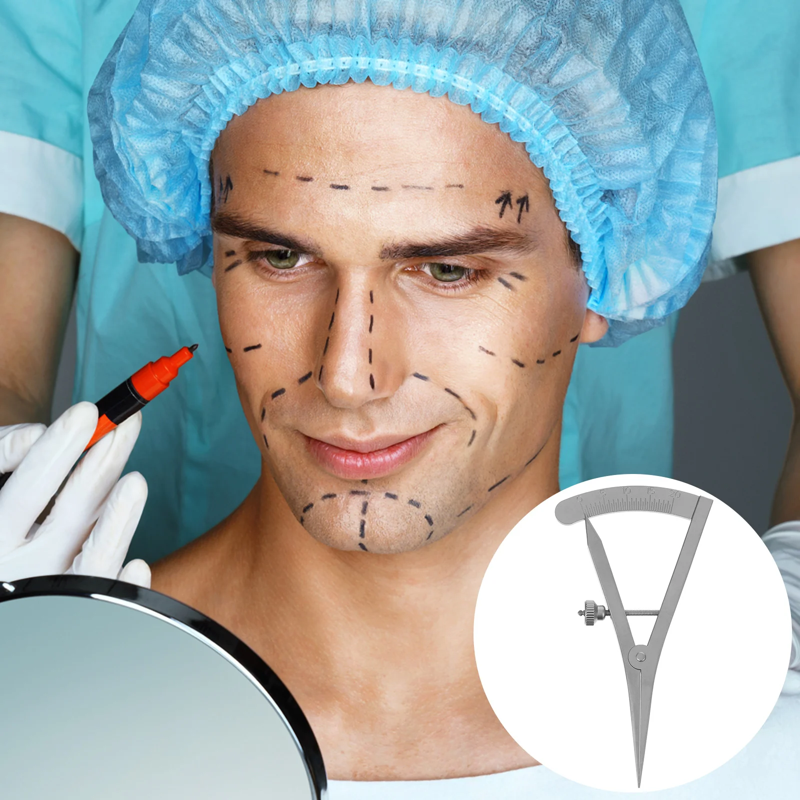 

Ruler Calipers Eyelid Eyebrow Tool Measuring Gauge Eye Caliper Stainless Steel Measurement Measure Surgery Ratio Premium