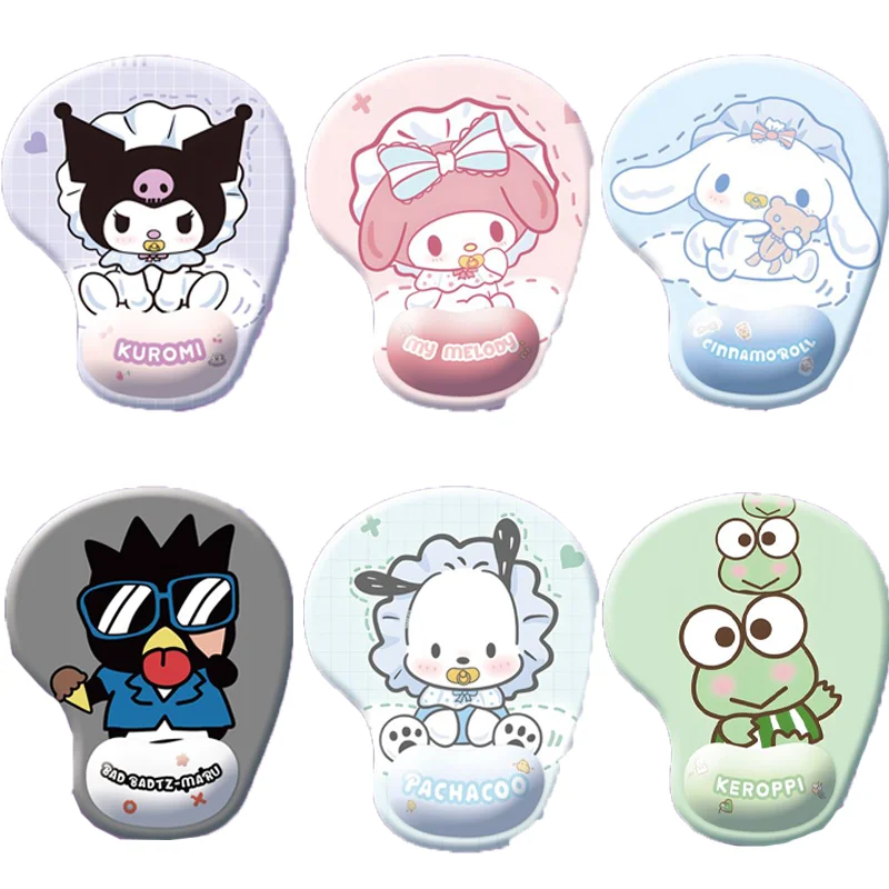 

Kawaii Sanrio Hello Kitty Cinnamoroll Pompompurin Keroppi Kuromi Anime Mouse Pad with Wrist Protection Cartoon Anti-slip Pads