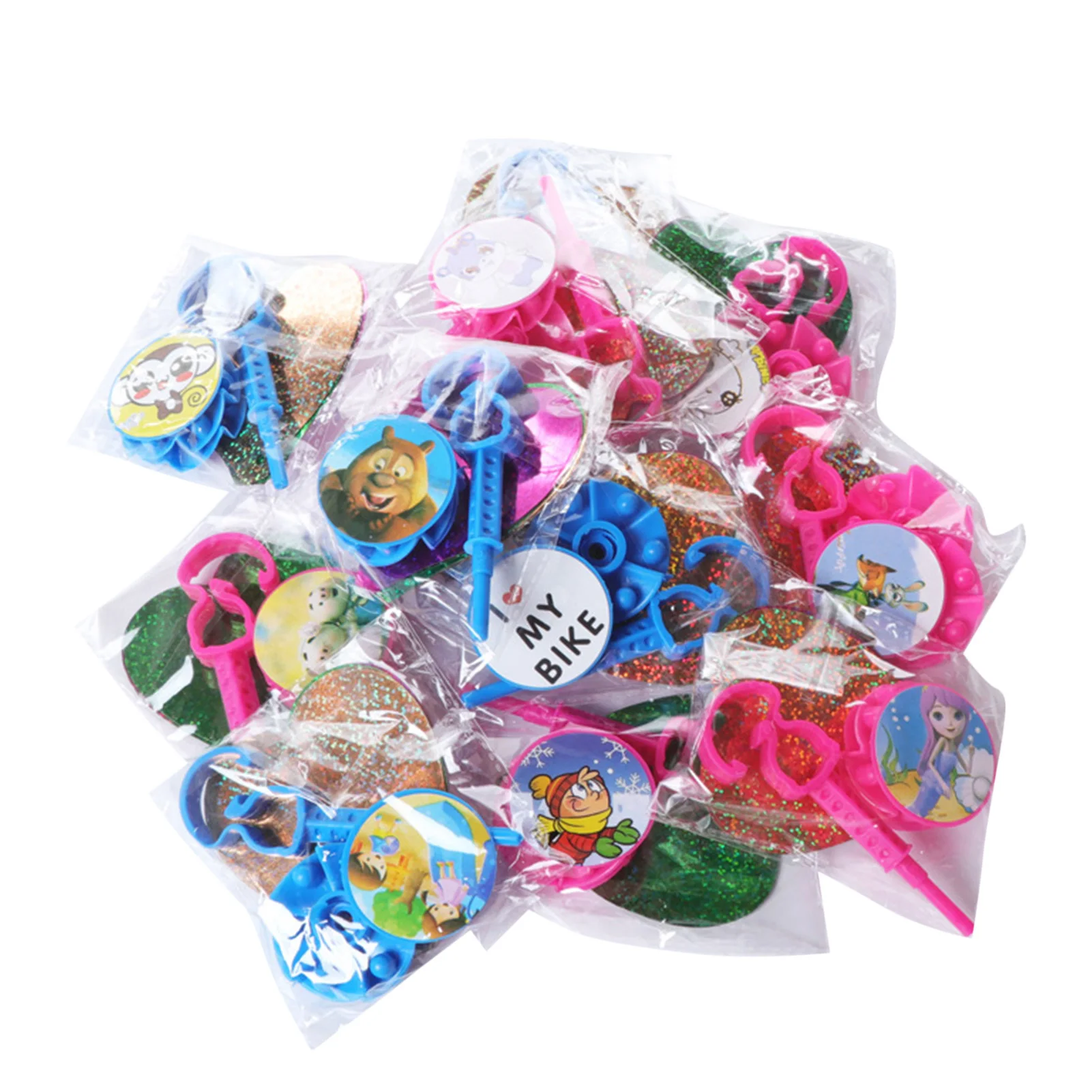 

Bike Windmill Cartoon Colorful Plastic Handlebar Pinwheel Childrens Scooter Breaststroke Bike Windmill Accessories Beautify Tool