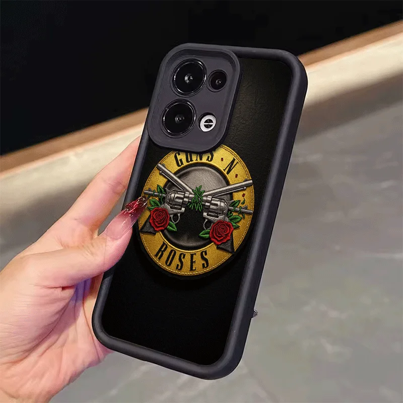 Фото Противоударный чехол для телефона Band G-Guns N R-Roses для Xiaomi Redmi Note 12 13 14 15 Pro Plus 12S 11S 10S 4G 11T 5G, силиконовый чехол №3