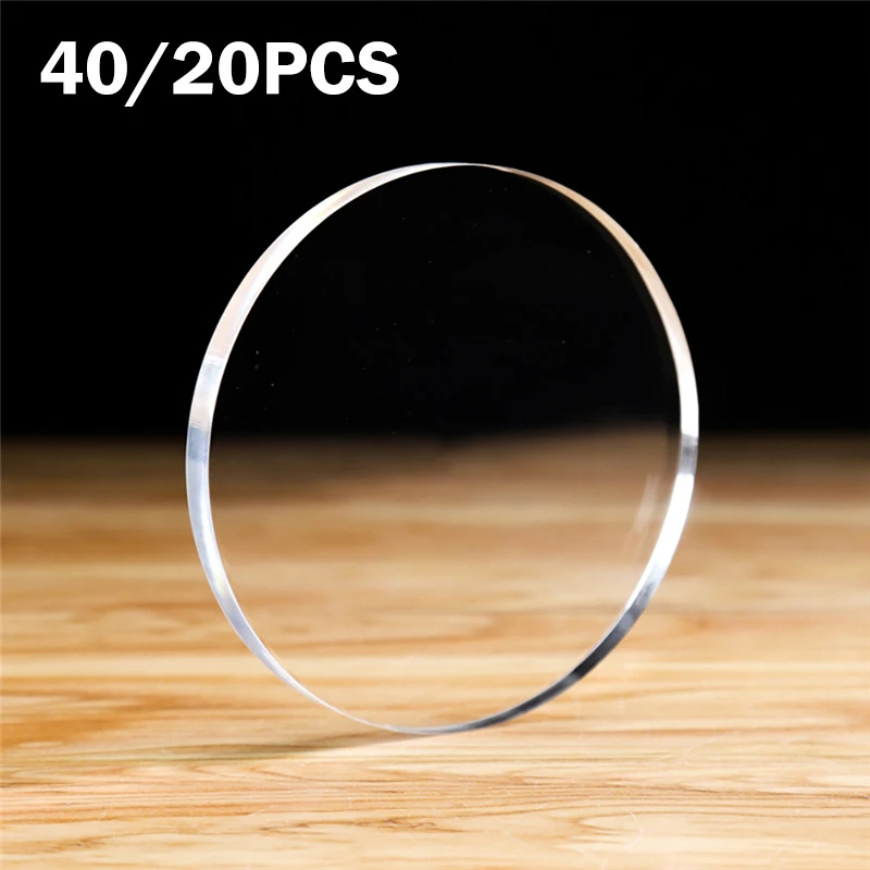 

40PCS/20PCS 4Inch Transparent Round Acrylic Disc 2mm Thick Clear Sheet Panel for DIY Project DIY Making Painting Craft Supplies