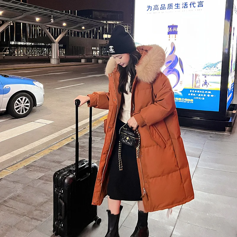 Women Winter Down Long Jacket Parka Fashion Coat Female Thicken Warm Outerwear Windproof Casual Wear