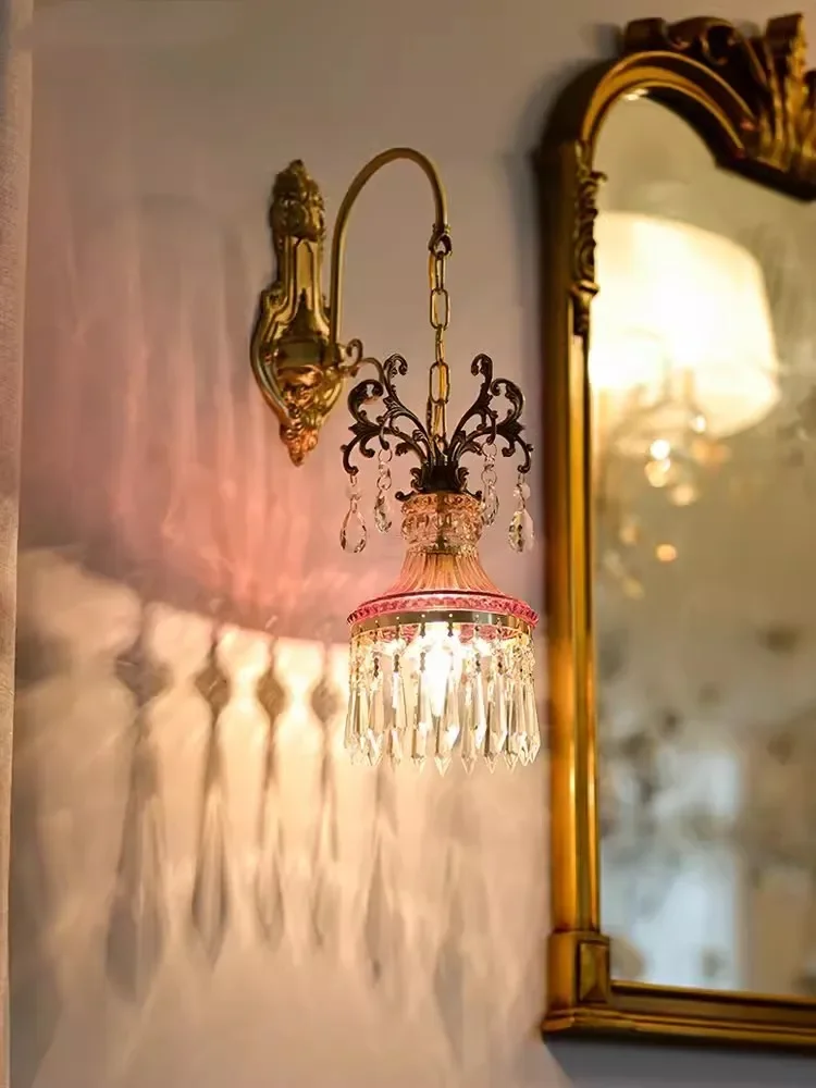 Хрустальный настенный светильник для гостиной во французском стиле роскошное