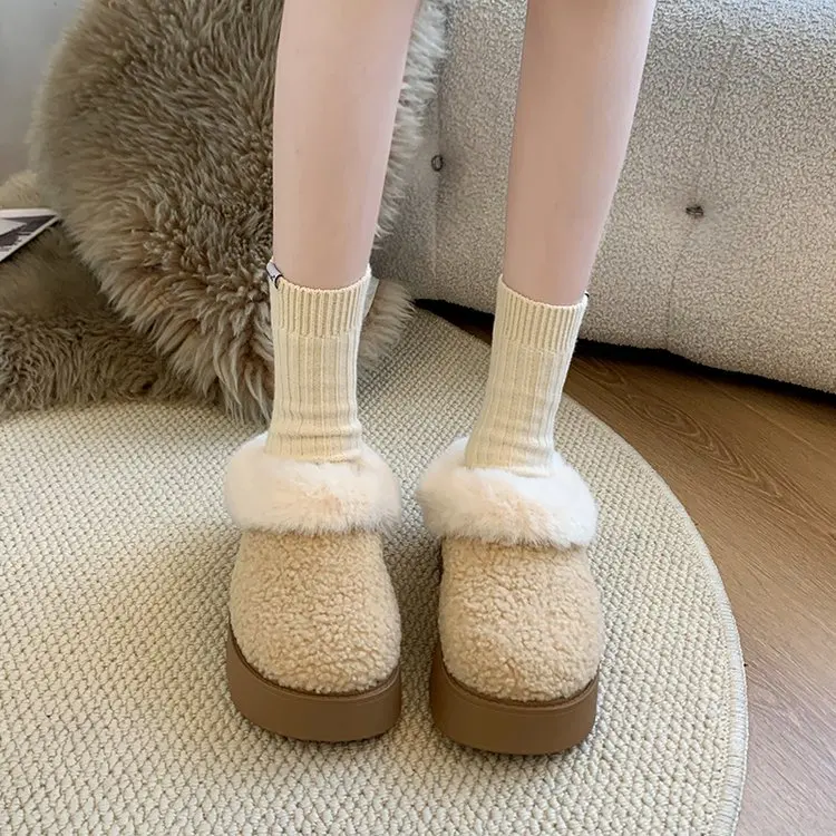 2024 модные блестящие зимние ботинки женские нескользящие ботильоны на меху