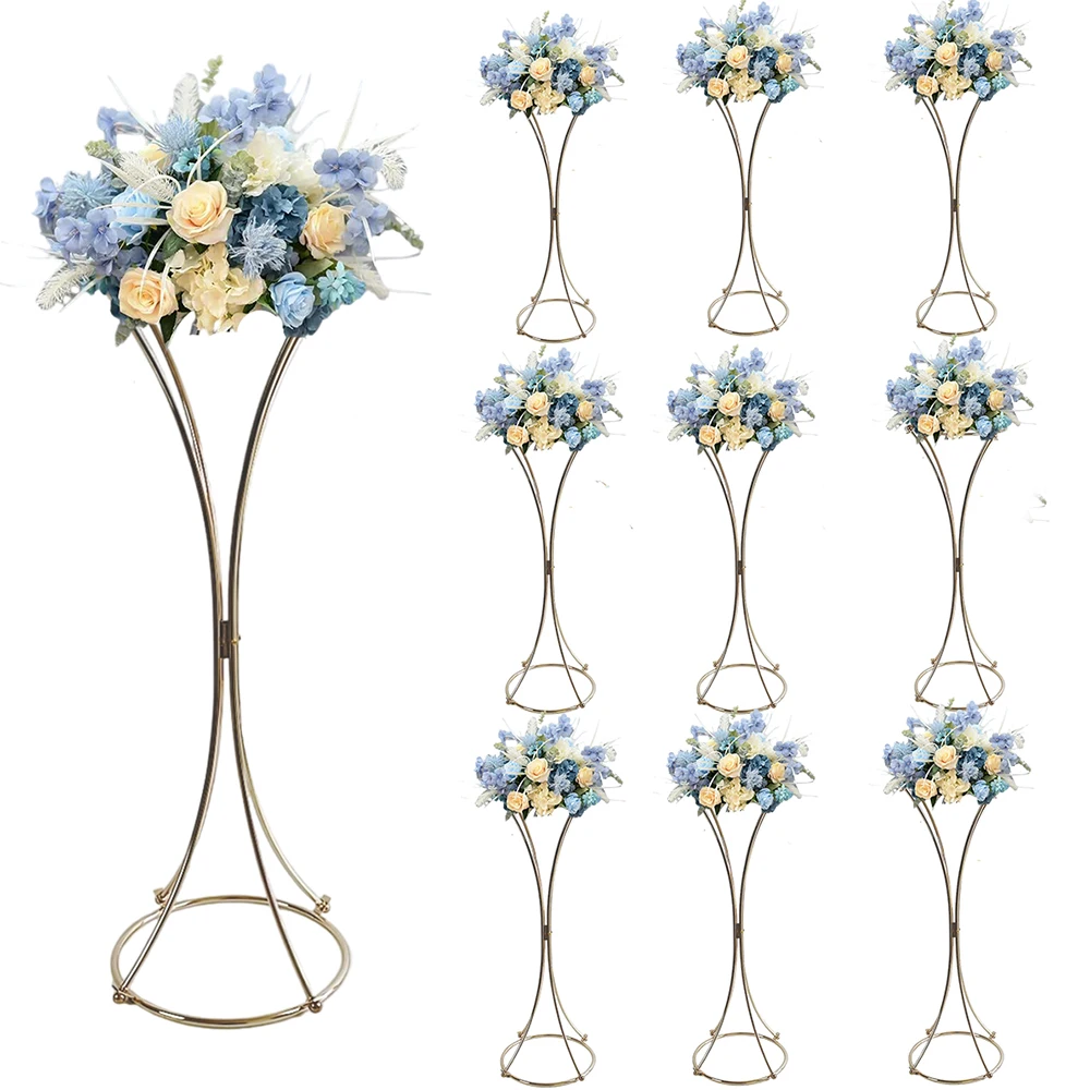

10Pcs Vases Wedding Centerpieces for Tables, 100cm Gold Metal Flower Stand for Wedding,Reception, Party, Events