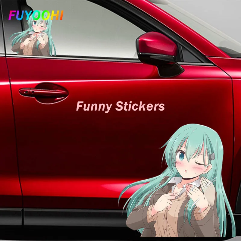 

FUYOOHI Exterior/Protection Funny Stickers Anime Girl Motorcycle Laptop Refrigerator Decoration Scratch Proof Waterproof Decal