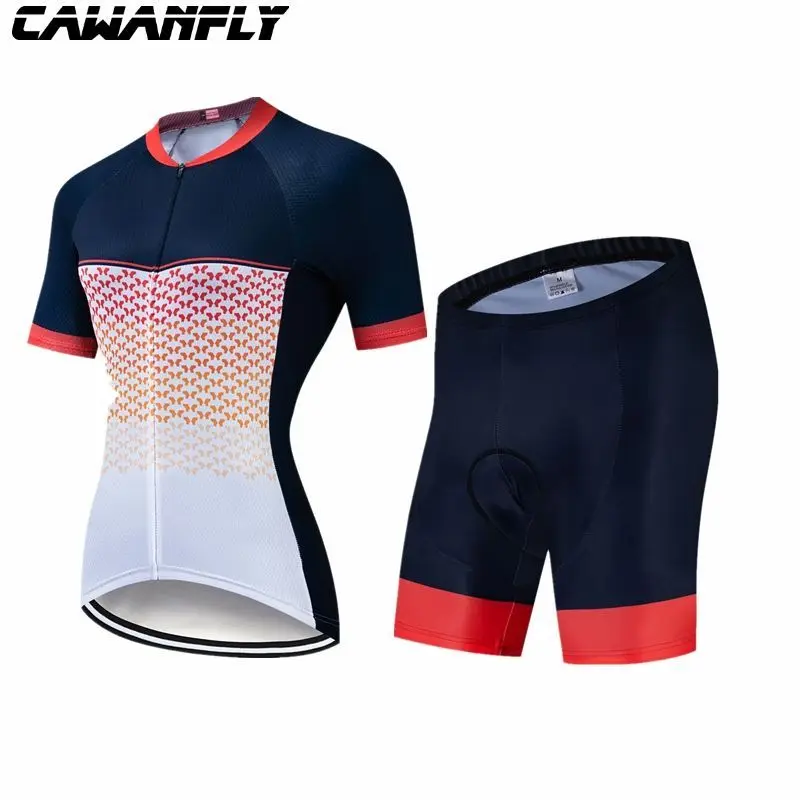 

CAWANFLY Cycling Shirt Women Summer Shorts Sets Wear Racing Bike Malliot Bicycle Clothes Suits Riding Ciclista Feminine