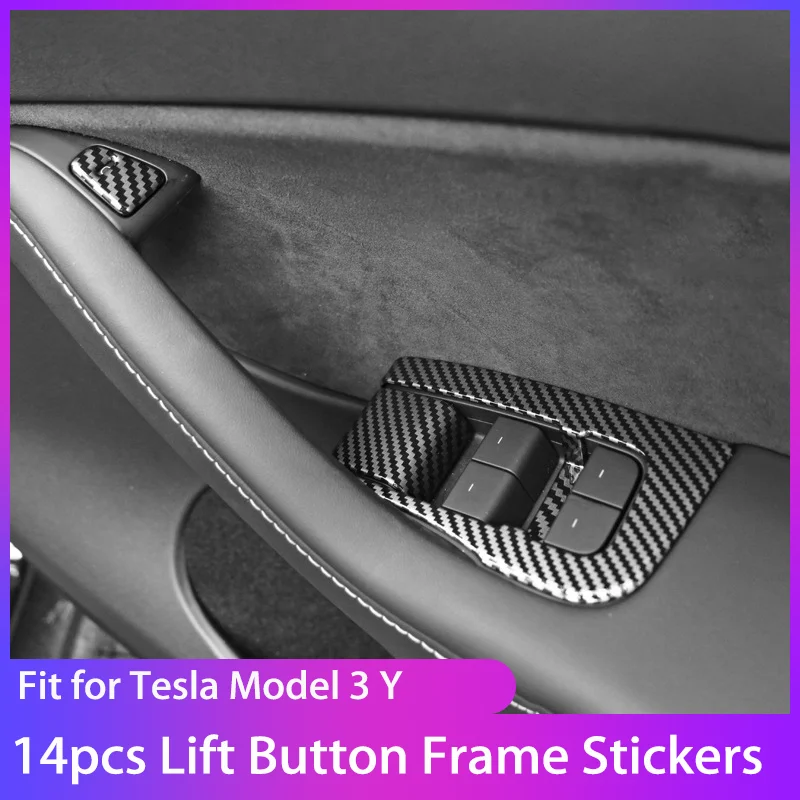 

Кнопки для автомобильного стеклоподъемника наклейки на раму переключатель двери патч для 2021 Tesla Model 3 2019-2022 Tesla Model Y аксессуары для автомобил...