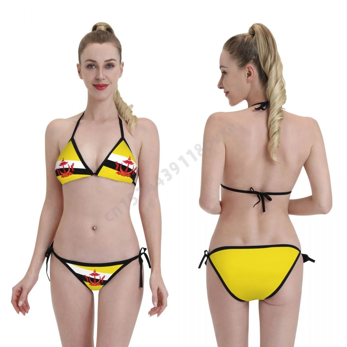 

Women Bikini Set Brunei Flag Swimwear Mujer Girls Sexy Swimsuit Swimwear Micro Bikini Summer Bathing suit