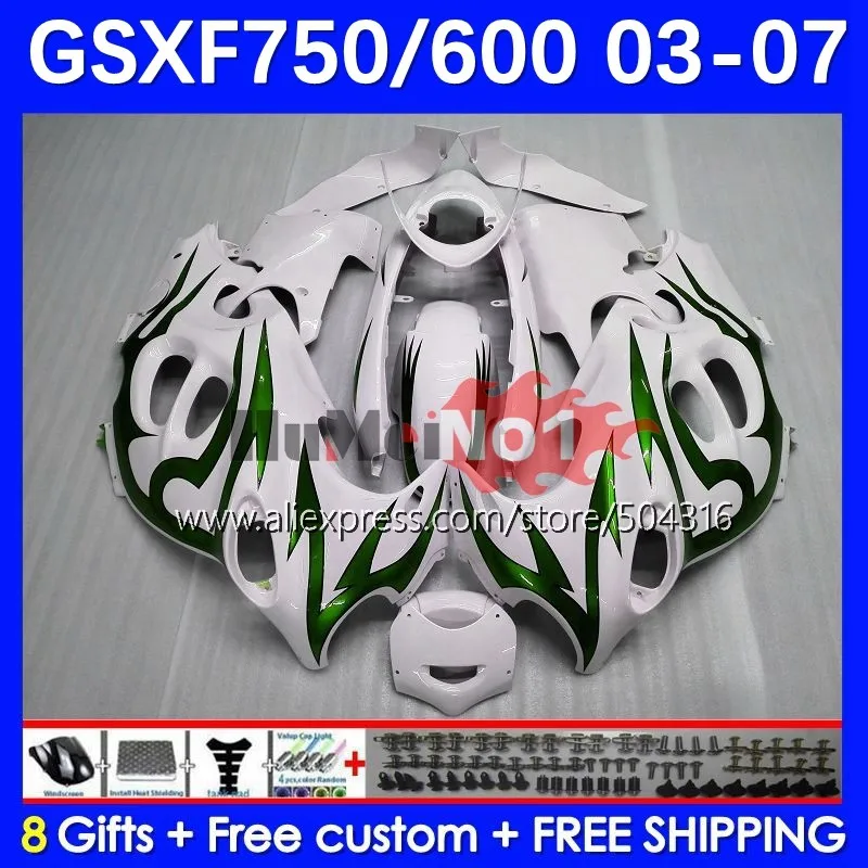 

Body For KATANA GSXF 600 750 C GSXF600 13No.118 green blk GSX600F GSXF750 03 05 06 07 GSX750F 2003 2004 2005 2006 2007 Fairing