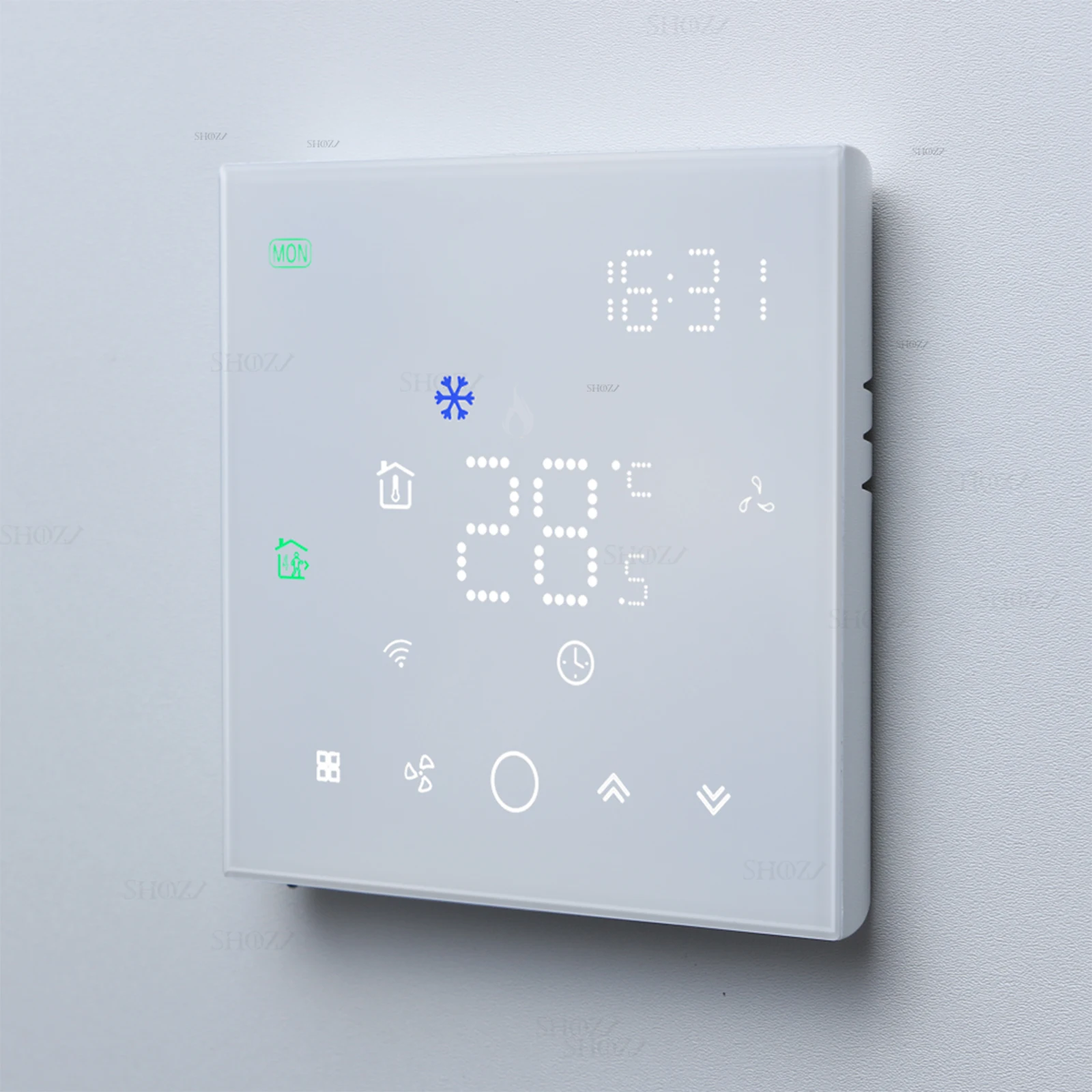 Фото Контроллер TUYA WiFi Smart EC 0-10V/PWM - Программируемый термостат для вентиляторных доводчиков (FCU) дом/офис - Система кондиционирования воздуха HVAC №3