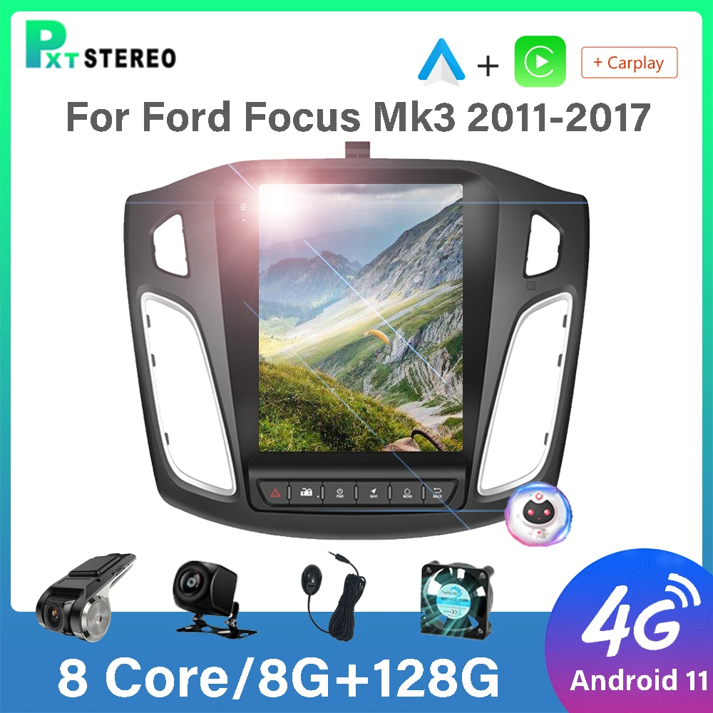 

Pxton Android 11 Car Radio for Ford Focus Mk3 2011-2017 Multimedia Player 2Din Navigation Carplay Head Unit Stereo 9.7" Audio