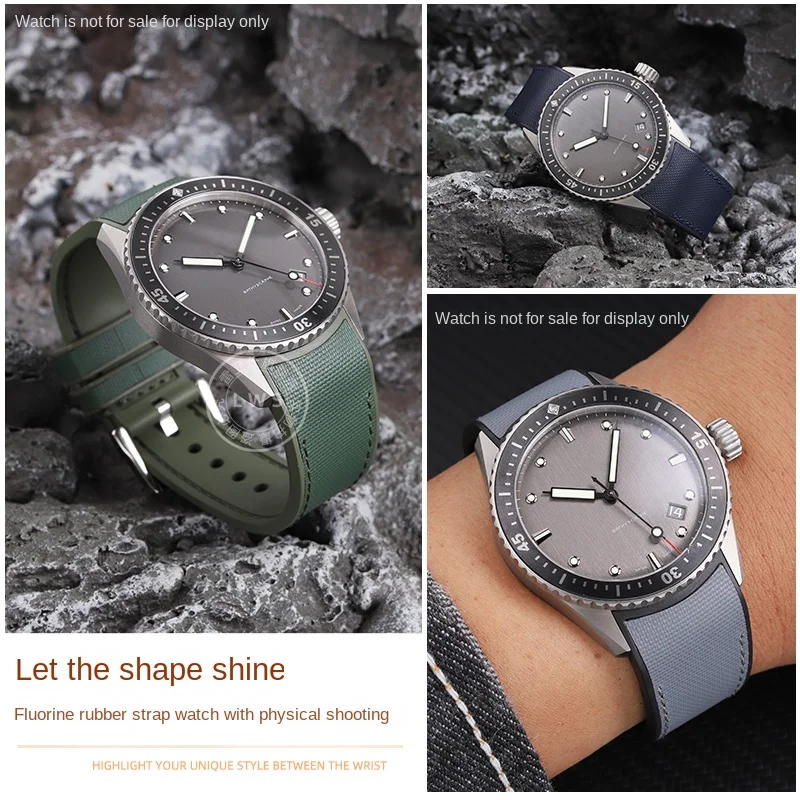 Для Blancpain 23 мм Arc Viton ремень пятьдесят Fathoms мужской ремешок 5000 FKM сменные ремешки