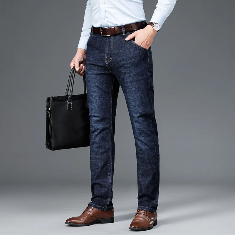 's Classic Relaxed Fit Flex Jean 2023 New Men High Waist Bus