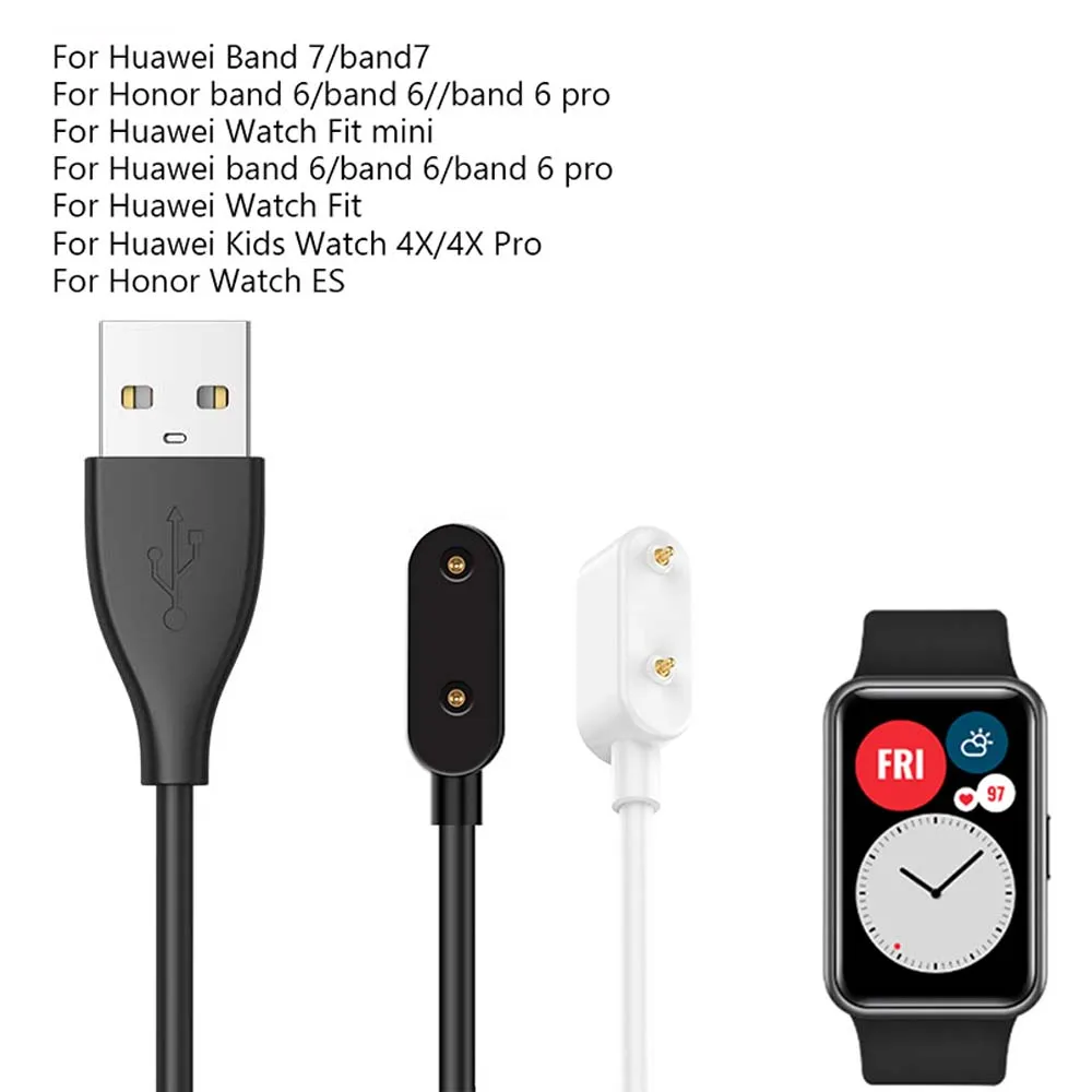 Зарядное устройство для умных часов с USB-кабелем зарядки Huawei Watch Fit 2/new/mini Band 8/7/6 Pro