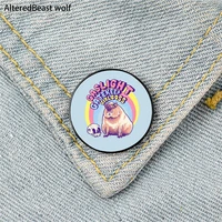cool capybara pattern printed pin custom funny brooches shirt lapel bag cute badge cartoon enamel pins for lover girl friends