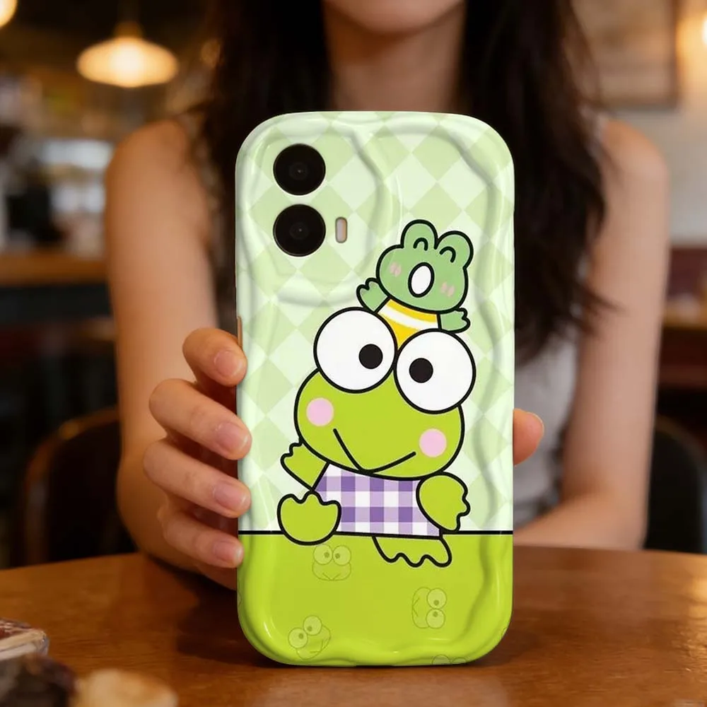 Фото Модный чехол Cat Fashion Keroppi для Motorola G85 G84 G82 G75 G52 G45 G35 G34 G24 G15 G14 G04 E22i E15 Edge 50 №2